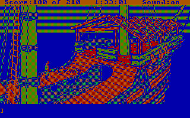 King's Quest III: To Heir is Human IBM PC/Compatibles Screenshot: Attempting to escape...