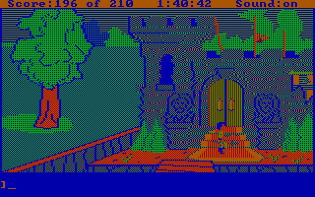 King's Quest III: To Heir is Human IBM PC/Compatibles Screenshot: The castle is not in great shape...