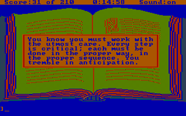 King's Quest III: To Heir is Human IBM PC/Compatibles Screenshot: Ready to prepare some spells?