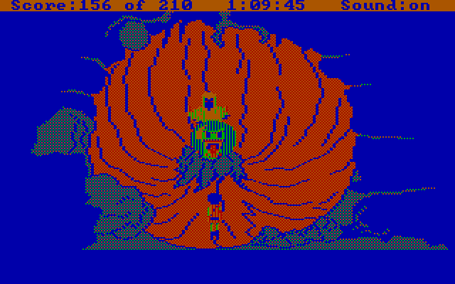 King's Quest III: To Heir is Human IBM PC/Compatibles Screenshot: Visiting the oracle, seeing a vision of a dragon...