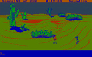 King's Quest III: To Heir is Human for IBM PC/Compatibles - Cleverly turning Medusa to stone with a mirror.