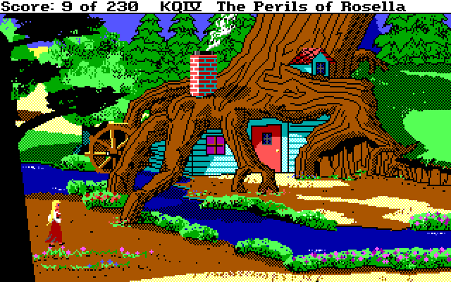 King's Quest IV: The Perils of Rosella IBM PC/Compatibles Screenshot: I wonder who lives in this house?