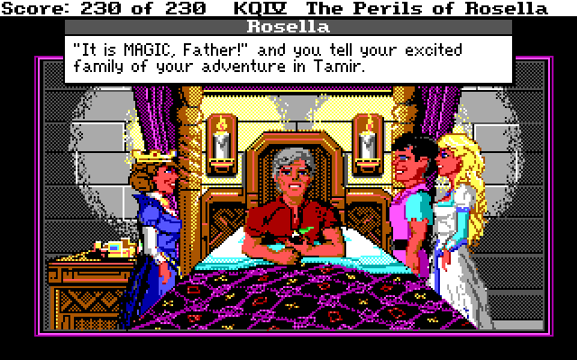 King's Quest IV: The Perils of Rosella IBM PC/Compatibles Screenshot: Magical fruit helps win the game!
