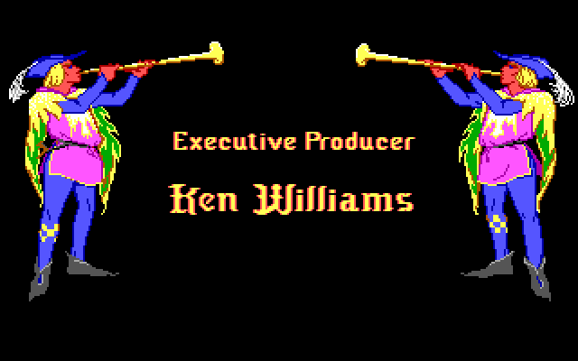 King's Quest IV: The Perils of Rosella IBM PC/Compatibles Screenshot: One of several credits screens.