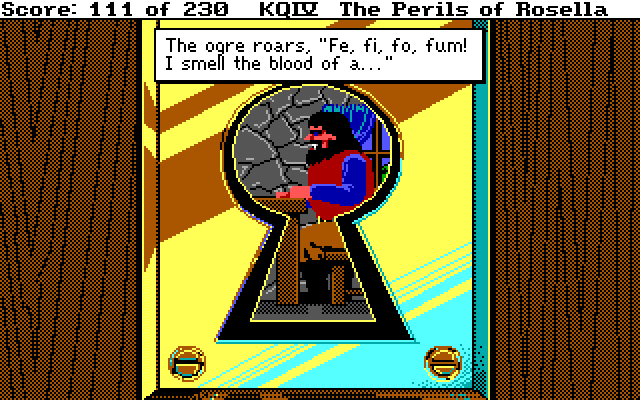 King's Quest IV: The Perils of Rosella IBM PC/Compatibles Screenshot: How on earth will you get out of this mess?
