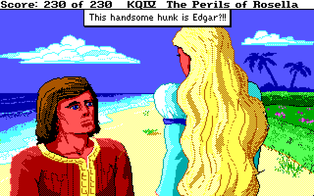 King's Quest IV: The Perils of Rosella IBM PC/Compatibles Screenshot: The prince Edgar in his true form.