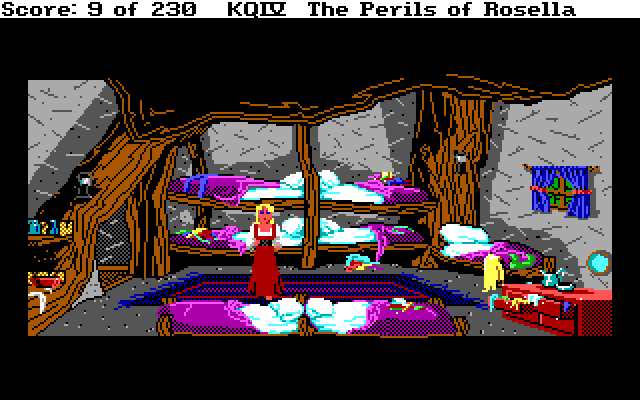 King's Quest IV: The Perils of Rosella IBM PC/Compatibles Screenshot: This place is sure a mess...