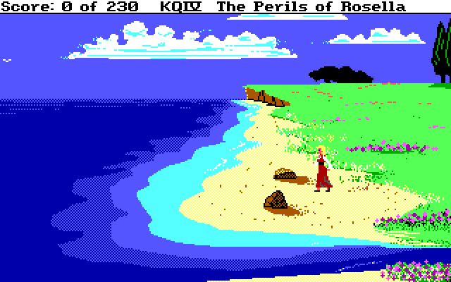 King's Quest IV: The Perils of Rosella IBM PC/Compatibles Screenshot: The game begins here.