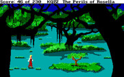 King's Quest IV: The Perils of Rosella for IBM PC/Compatibles - Take care not to sink into the swamp.