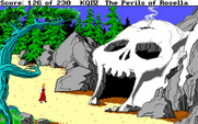 King's Quest IV: The Perils of Rosella for IBM PC/Compatibles - Outside a skull cave...