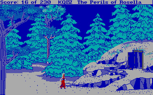 King's Quest IV: The Perils of Rosella IBM PC/Compatibles Screenshot: The entrance to a mine.