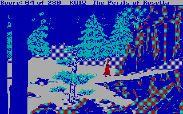 King's Quest IV: The Perils of Rosella IBM PC/Compatibles Screenshot: The entrance to Lolotte's mountain.