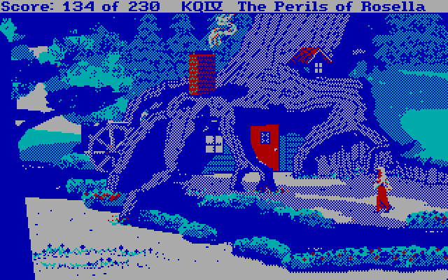 King's Quest IV: The Perils of Rosella IBM PC/Compatibles Screenshot: The game cycles between night and day.