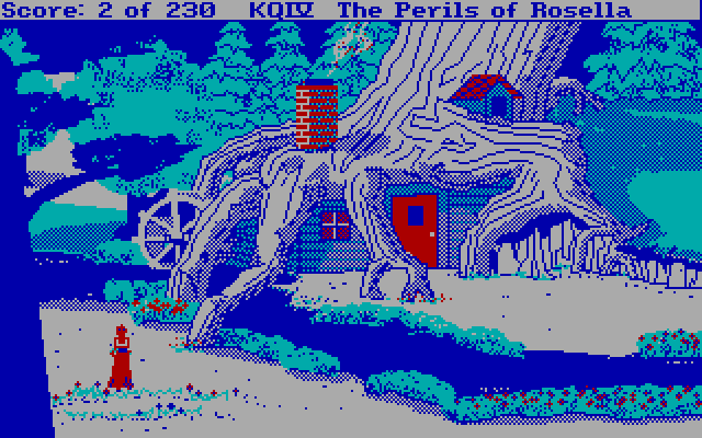 King's Quest IV: The Perils of Rosella IBM PC/Compatibles Screenshot: Who lives in this house?