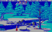 King's Quest IV: The Perils of Rosella for IBM PC/Compatibles - Looks like a haunted house in the distance.