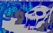 King's Quest IV: The Perils of Rosella for IBM PC/Compatibles - Outside a skull cave; is anyone in there?