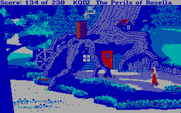 King's Quest IV: The Perils of Rosella for IBM PC/Compatibles - The game cycles between night and day.