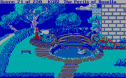King's Quest IV: The Perils of Rosella for IBM PC/Compatibles - Outside a castle.