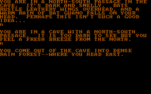 Amazon IBM PC/Compatibles Screenshot: Leaving a cave and entering the rain forest.