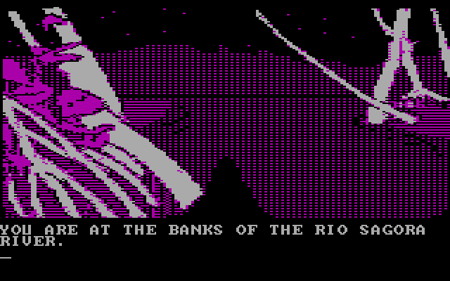 Amazon IBM PC/Compatibles Screenshot: Time to cross a river...