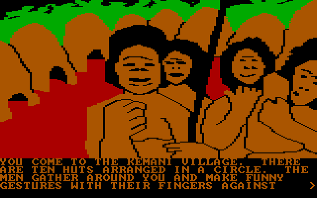 Amazon IBM PC/Compatibles Screenshot: A friendly tribe...I think.