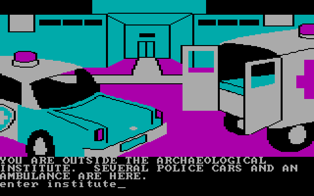 Amazon IBM PC/Compatibles Screenshot: Arriving at the archeological institute