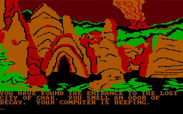 Amazon IBM PC/Compatibles Screenshot: I found the lost city of Chak.