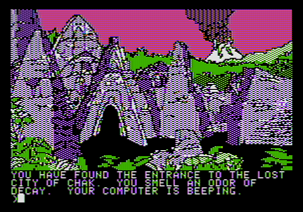 Amazon Apple II Screenshot: The lost city of Chak!