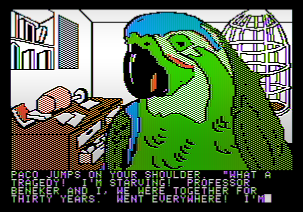 Amazon Apple II Screenshot: Introducing Paco the parrot!