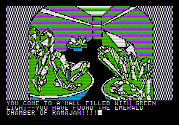 Amazon Apple II Screenshot: Found the emeralds!