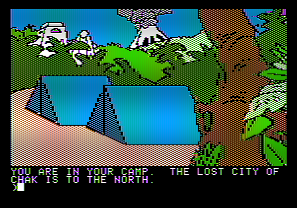 Amazon Apple II Screenshot: Day again, time to explore...