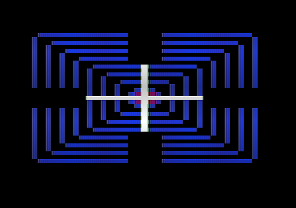Amazon Apple II Screenshot: Using the computer...it first calibrates itself to connect.