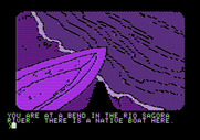 Amazon for Apple II - Using a boat to cross the river...