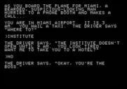 Amazon for Apple II - A taxi takes me to the institute...