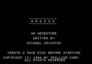 Amazon for Apple II - Title screen.