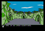 Amazon for Apple II - An open courtyard...which way from here?