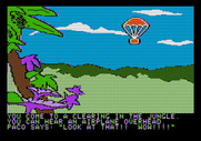 Amazon for Apple II - An airplane drops in some needed supplies.