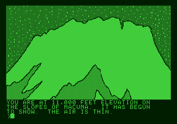 Amazon Apple II Screenshot: Caught in a blizzard.