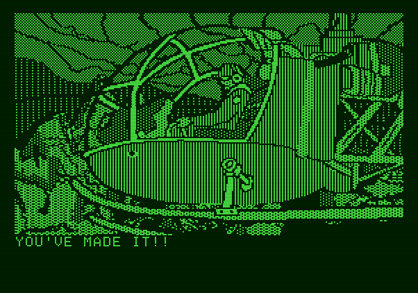 Amazon Apple II Screenshot: A last minute rescue.