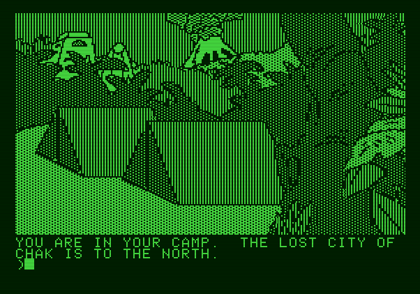 Amazon Apple II Screenshot: It's day again, time to continue the mission!