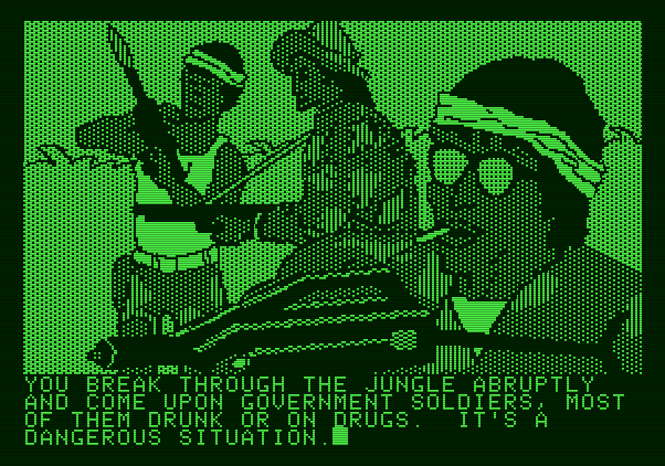 Amazon Apple II Screenshot: Uh oh, these guys aren't friendly...