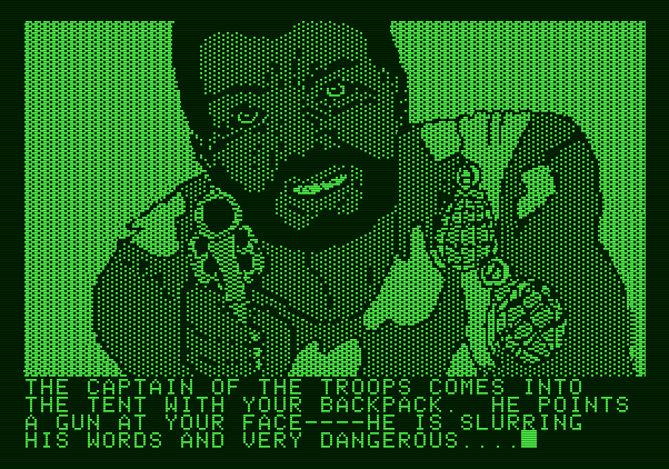 Amazon Apple II Screenshot: Careful, this guy is dangerous!