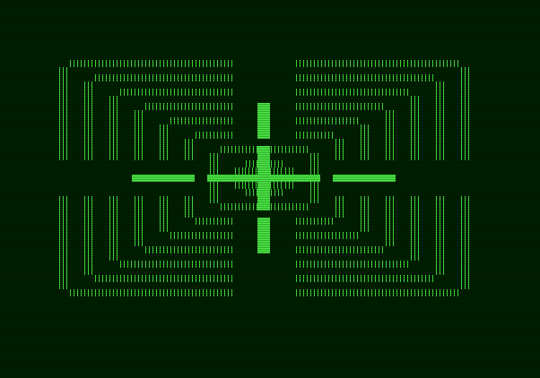 Amazon Apple II Screenshot: Each time you use the computer it runs through a little calibration sequence.