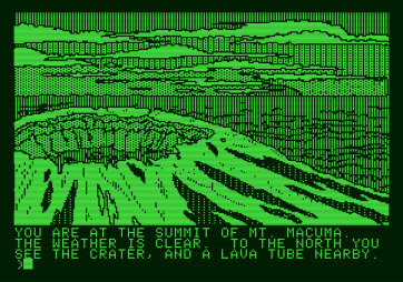Amazon for Apple II - Reached the mountain summit.