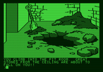 Amazon for Apple II - The volcano is errupting, I need to get out of here...