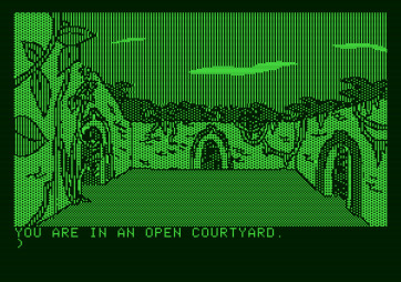 Amazon for Apple II - An open courtyard...which way should I go?