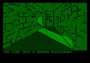 Amazon for Apple II - A narrow passageway...
