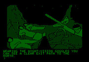Amazon for Apple II - Using night vision goggles to sneak out...