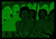 Amazon for Apple II - Welcome to the Kemani village!