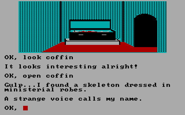 Black Sanctum, The IBM PC/Compatibles Screenshot: A skeleton!!